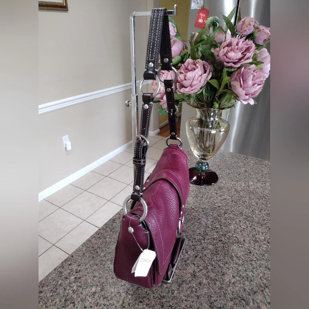 NWT Coach Chelsea Pebbled Leather Medium Shoulder Bag Purse Silver Hardw… - Picture 5 of 17